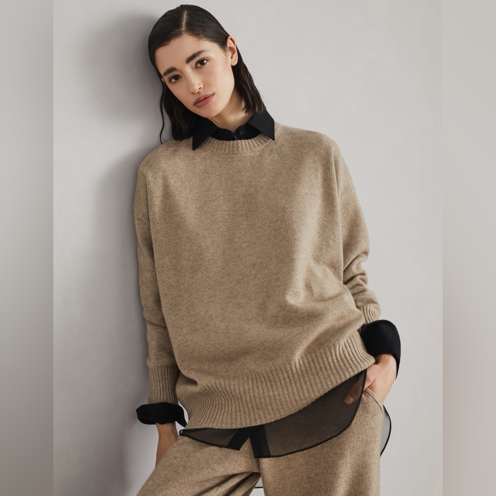 1. STATE Brown Crewneck Sweater